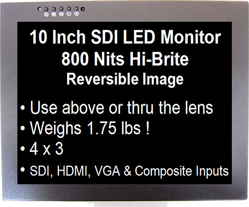 10 inch Monitor with SDI