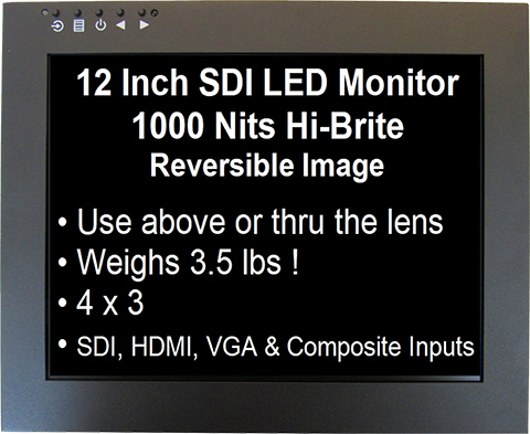 12 inch Monitor with SDI