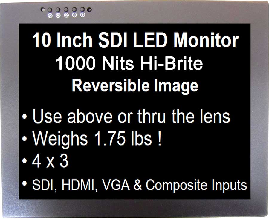10 inch Monitor 1000 Nits with SDI